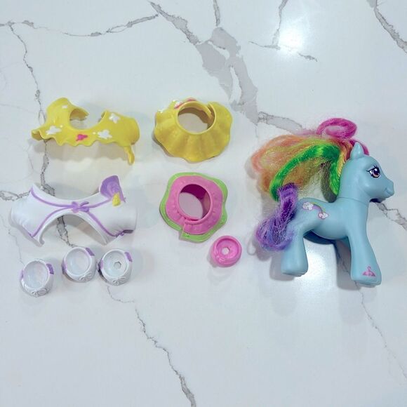 My Little Pony | G2 Rainbow Dash IV Figure Blue Earth MLP 2007 Cloud Pony - Picture 1 of 8